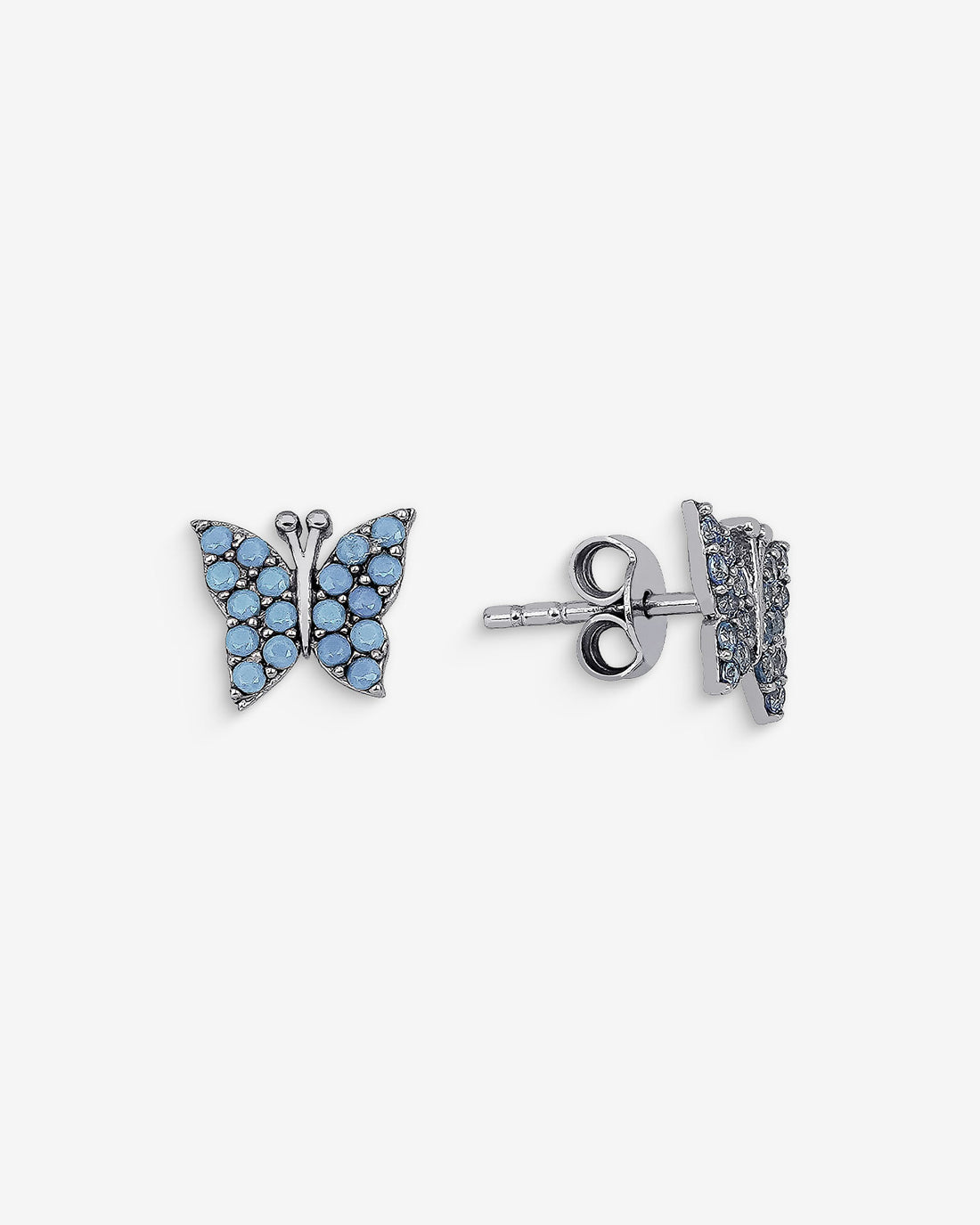 Minimalist Butterfly Stud Earrings - Sterling Silver