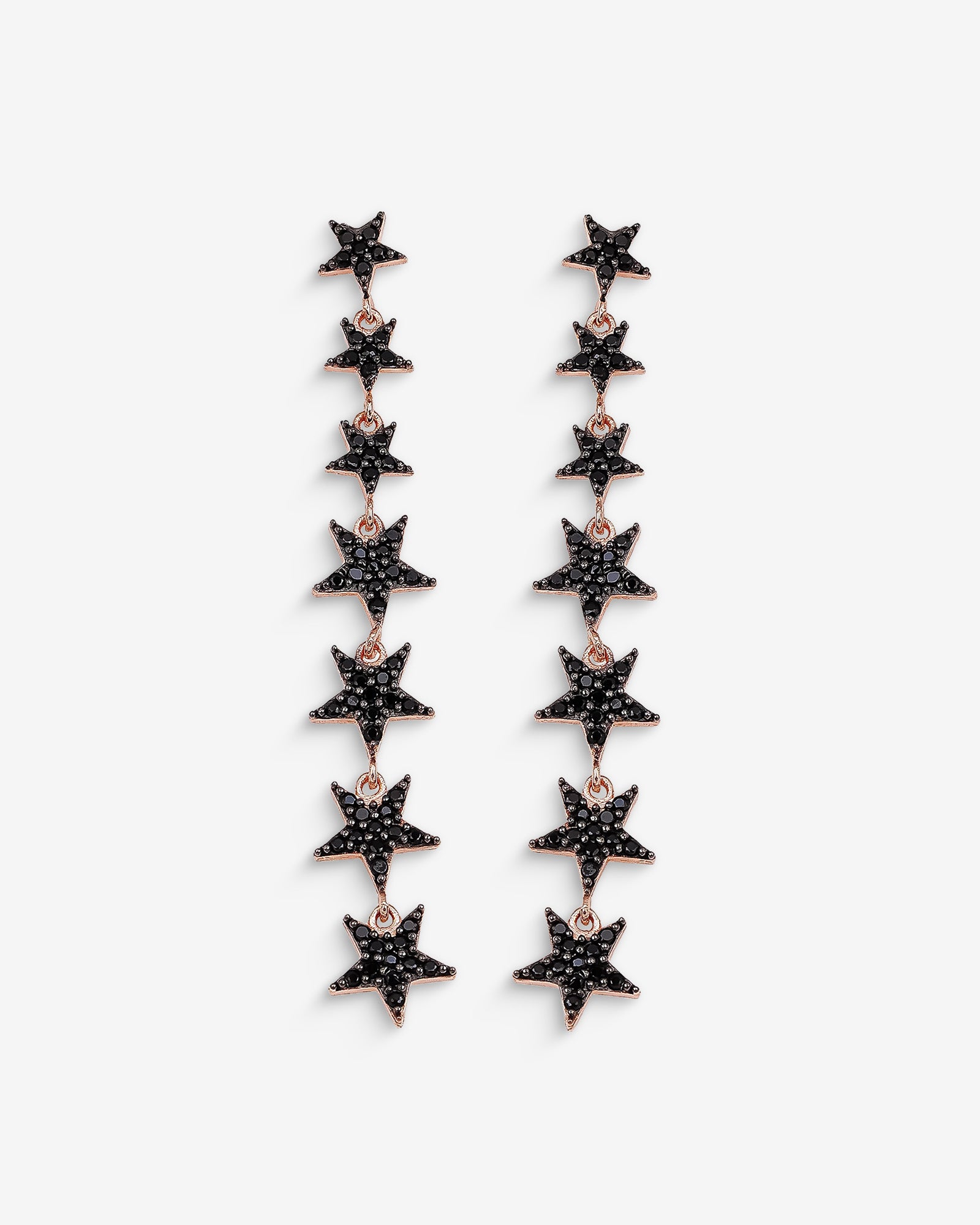 Star Lariat Dangle Earrings - Sterling Silver