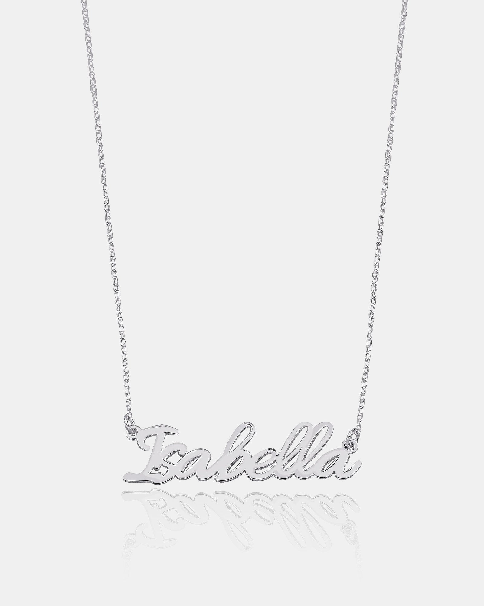 Personalised Minimalist Name Necklace - Sterling Silver