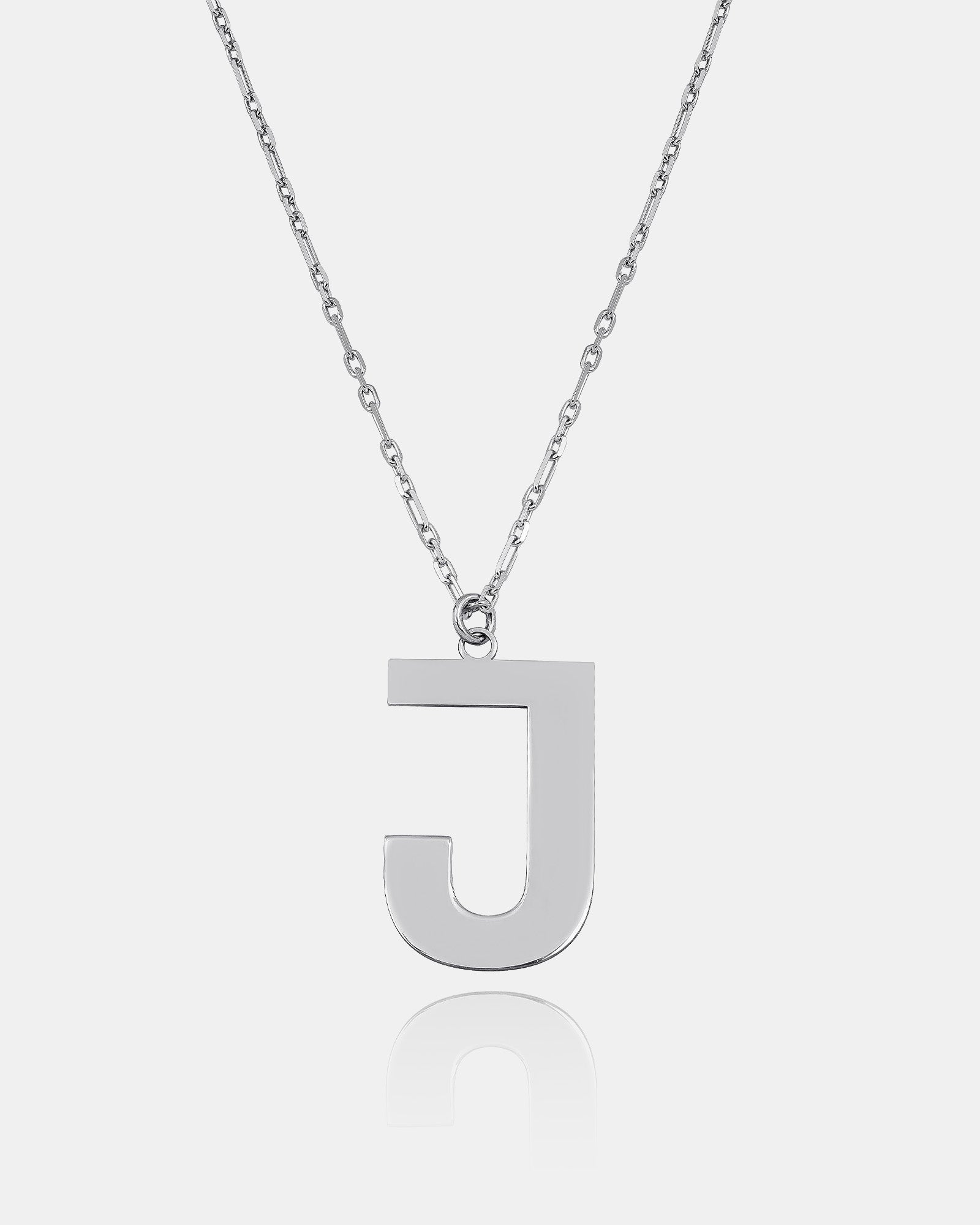 Laser Cut Initial Necklace - Sterling Silver