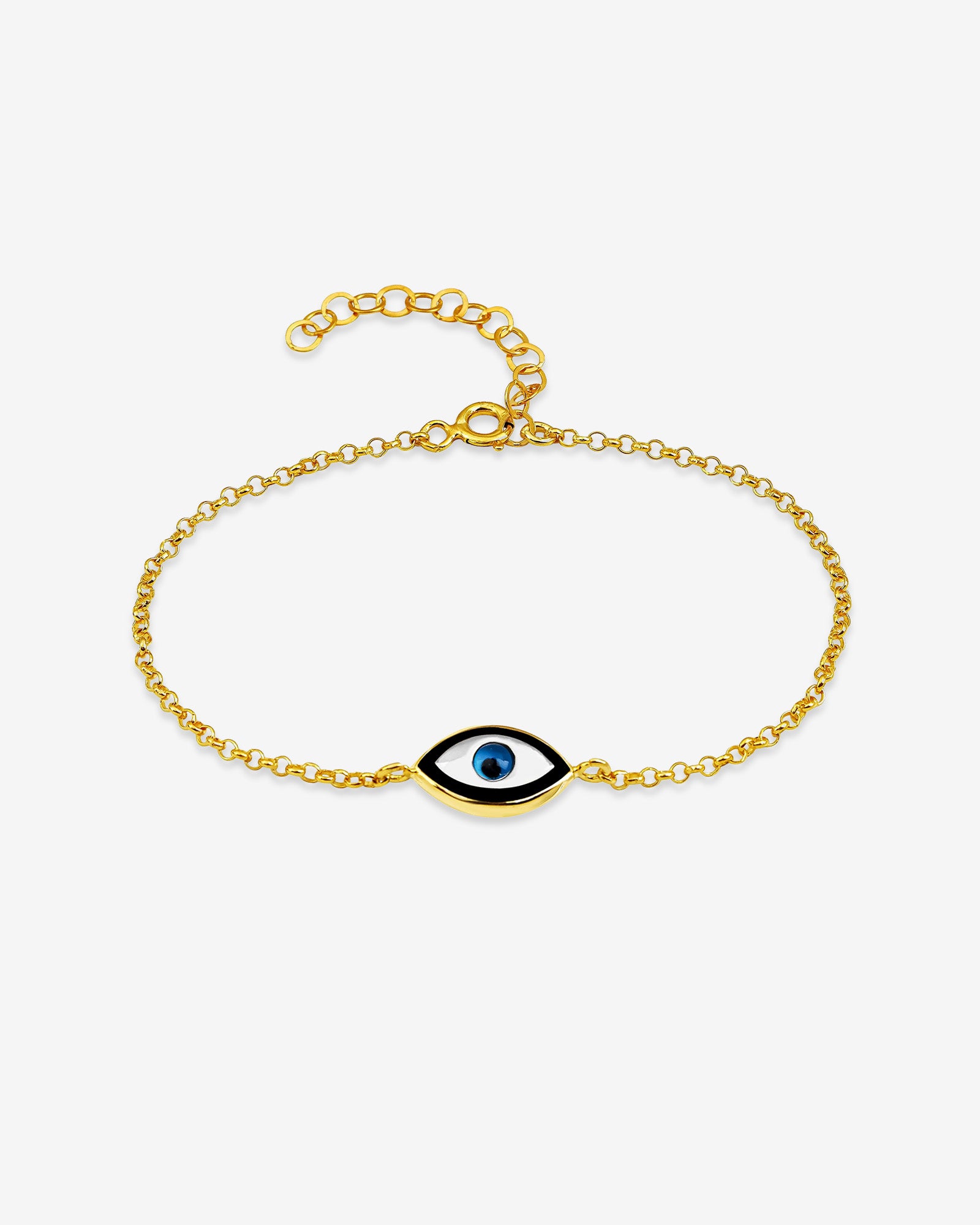 Marquise Single Evil Eye Bracelet - Sterling Silver