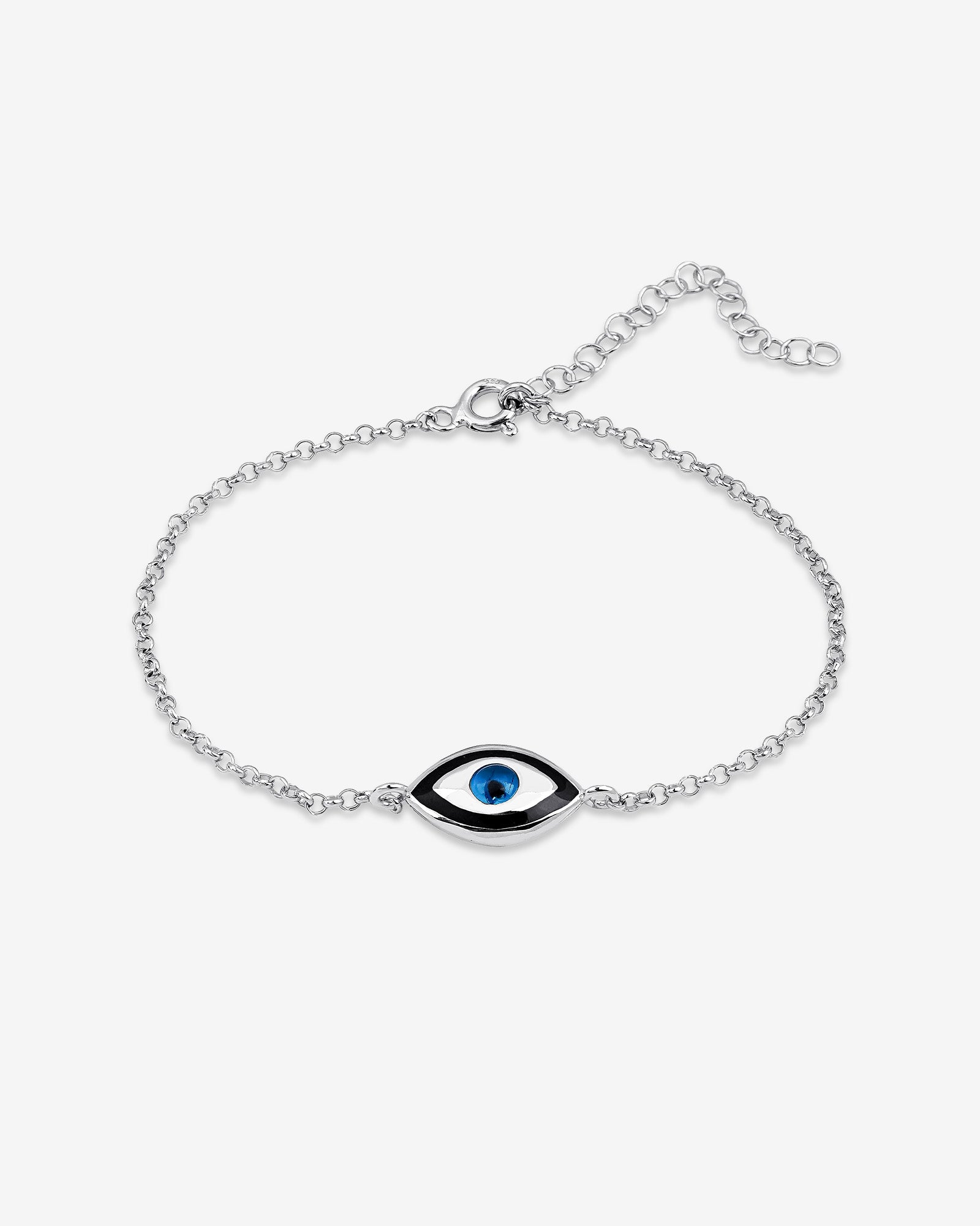 Marquise Single Evil Eye Bracelet - Sterling Silver