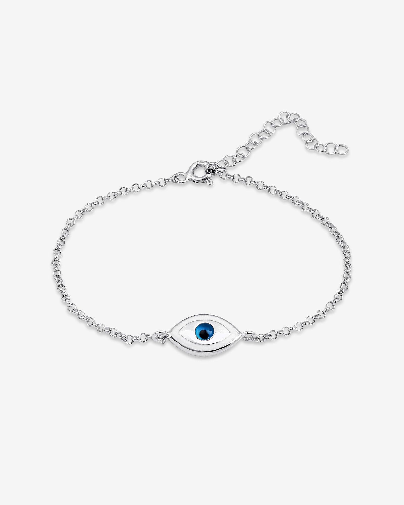 Marquise Single Evil Eye Bracelet - Sterling Silver