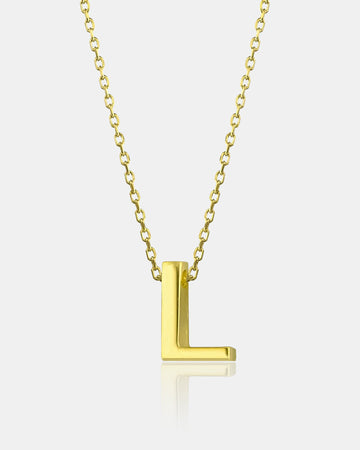 Personalized Initial Letter Necklace - Sterling Silver