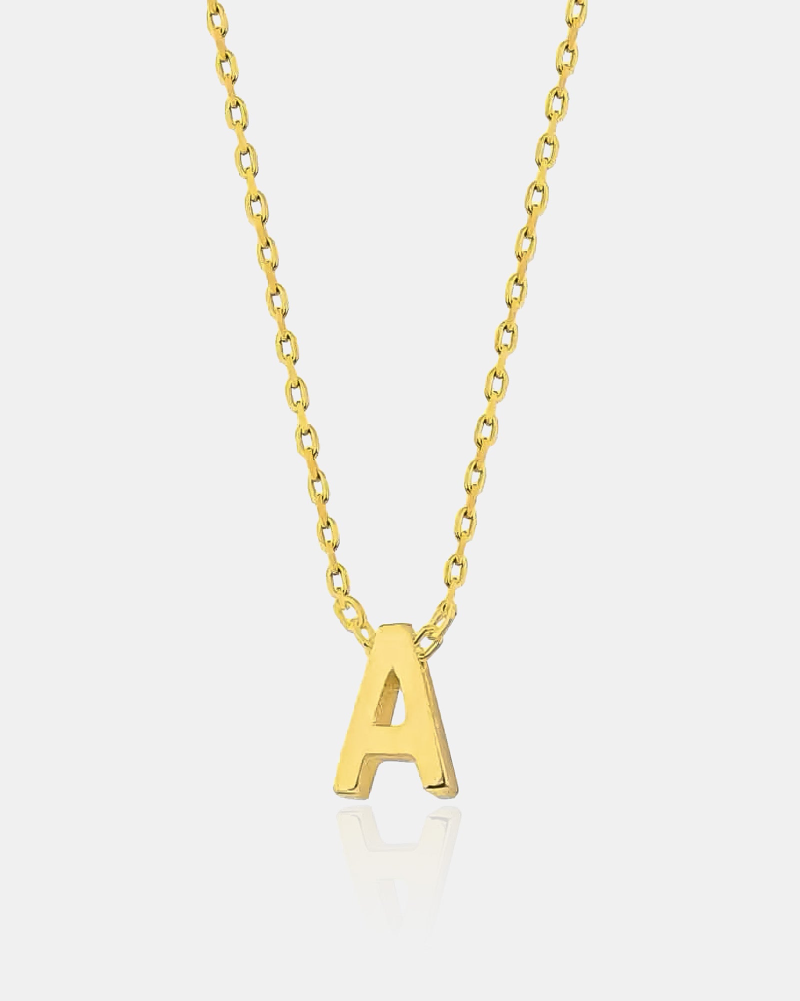 Personalized Initial Letter Necklace - Sterling Silver