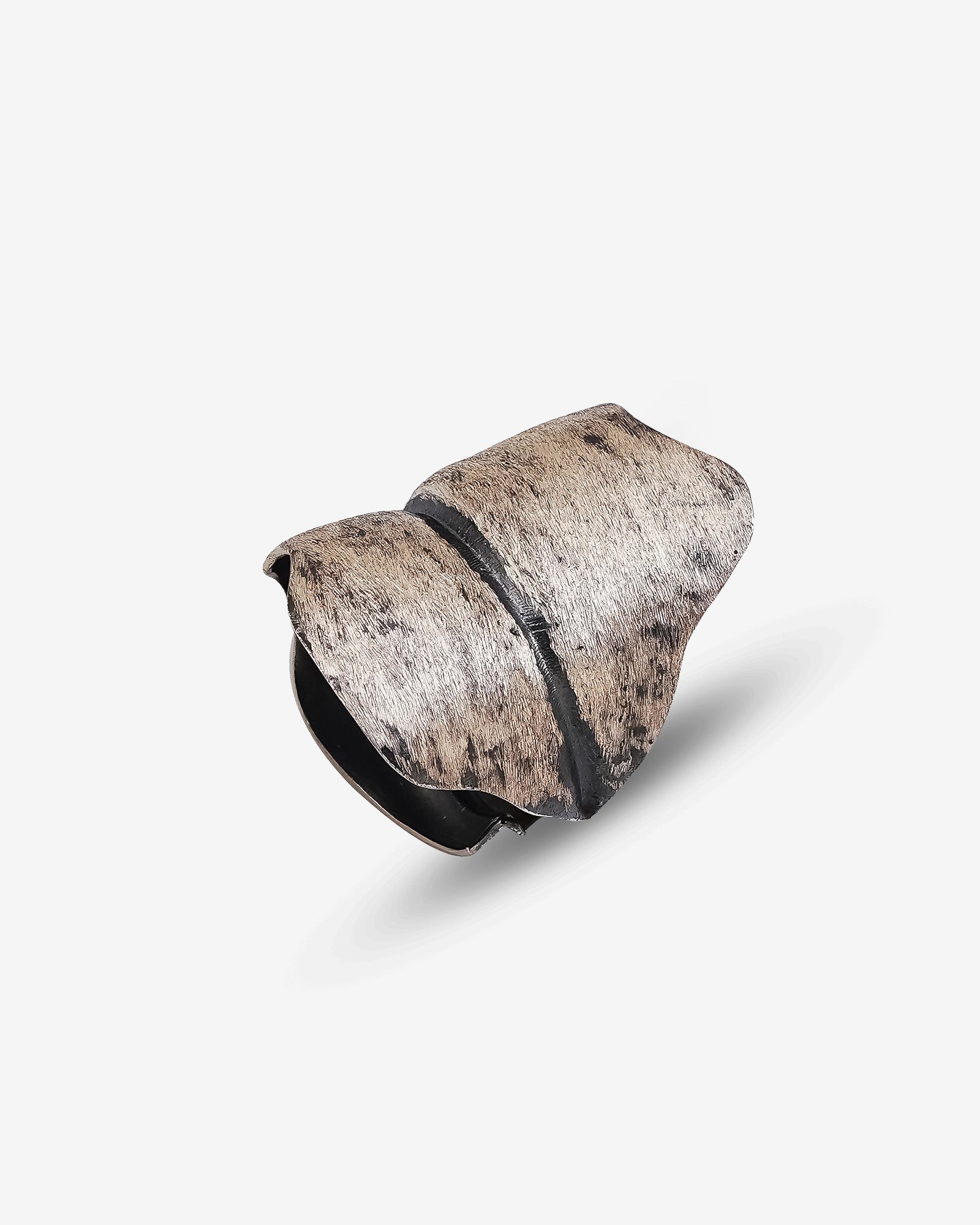 Wide Rustic Handcrafted Ring - Sterling Silver