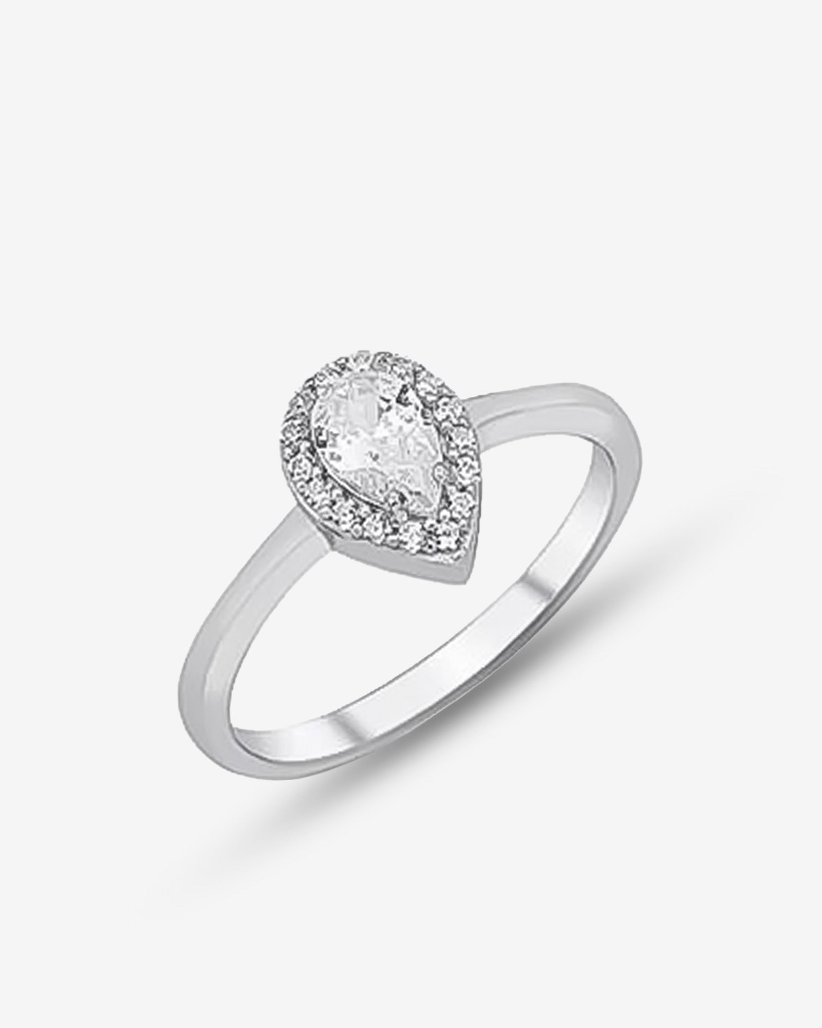 Sparkling Cz Teardrop Jewelry Set - Sterling Silver